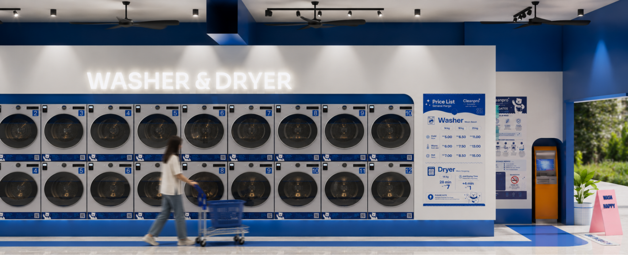 Cleanpro washer and dryer wall